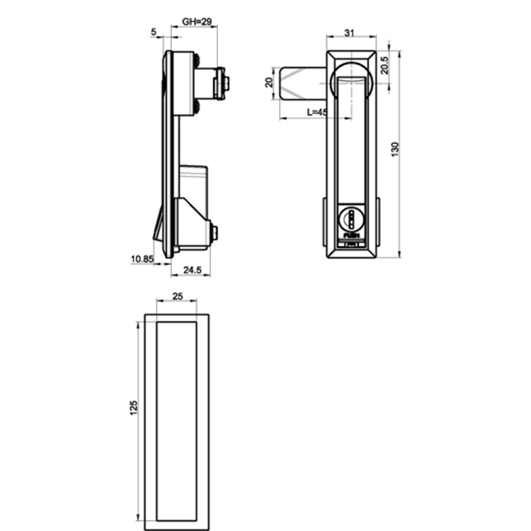 Нажмите, чтобы открыть замок Rocker Lock-A7141