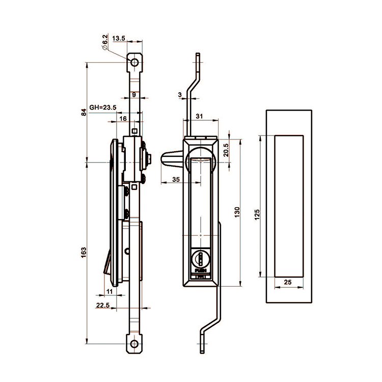 Нажмите на замок Bounce Rocker Lock-A8201